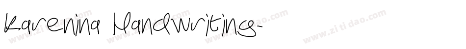 Karenina Handwriting字体转换